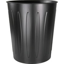 Genuine Joe Steel 6 Gallon Fire-safe Trash Can, Black