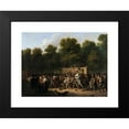 thumbnail image 2 of Louis Léopold Boilly 14x11 Black Modern Framed Museum Art Print Titled - Distribution of Wine and Edibles at the Champs-Elysees, on the Occasion of the King's Day. (1822), 2 of 5