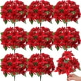 thumbnail image 7 of Artificial Flowers for christmas Christmas Glitter Artificial Bushes Flowers Bushes Plants Christmas Decorations Ornaments for Indoor Outdoor, 7 of 7
