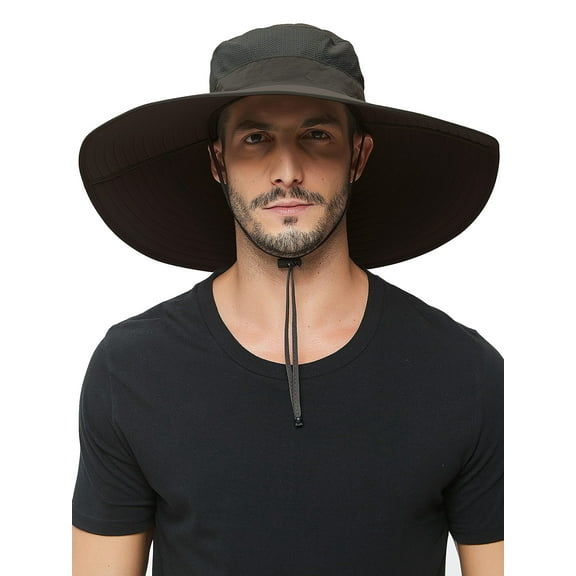 Lilvigor Super Wide Brim Sun Hat-UPF 50 Protection,Mens/Womens hat for Fishing, Hiking, Gardening,Camping,Breathable Nylon & Mesh