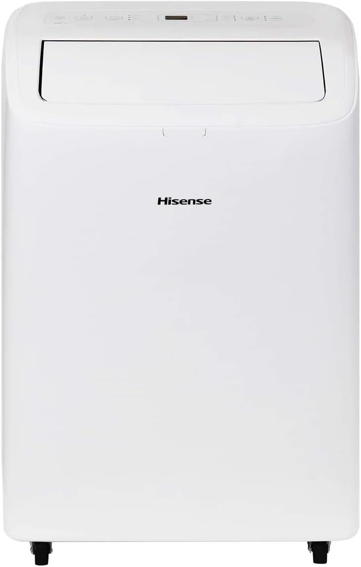 Restored Hisense 8,000 BTU Portable Air Conditioner with Dual Hose and Inverter (Refurbished)