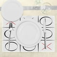 thumbnail image 3 of Ambesonne Xo Place Mats Set of 4, Simplistic Game Pattern, Standard Size, Vermilion Black White, 3 of 6