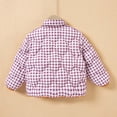 thumbnail image 5 of FAIWAD Kids Quilted Puffer Jacket Reversible Button down Collared Coat Boys Girls Soft Winter Outerwear, 5 of 9