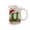 U, variant on 11oz Christmas Initial Ceramic Coffee Mug, Festive Green Glitter Letter Design With Santa Hat Holiday Print, White Drinking Cup For Hot Cocoa Tea, Xmas Gift For Household Daily Use