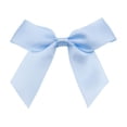 thumbnail image 2 of 50 Pack Sky Blue Satin Self‑Adhesive Bows, 0.79 Inch Pre‑Tied Ribbon Bows, DIY Adhesive Craft Bows for Gift Wrapping, Bags, Wedding, Christmas & Holiday Party Decor, 2 of 7