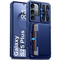 thumbnail image 4 of Oupeigar For Samsung Galaxy S25 Plus Phone Case,RFID Cards Holder (4 Cards)&Camera Cover&Kickstand,Shockproof Silicone Wallet Case-Blue, 4 of 9