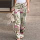 thumbnail image 2 of Pantalones de Cintura Alta Para Mujer Pantalones de Pierna Ancha Con Estampado Floral Elegante Con Estampado Vintage Odeerbi ODB-6, 2 of 5