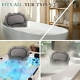thumbnail image 3 of Bath Pillow  Ergonomic Luxury Bathtub Pillow with Head,Neck, Shoulder and Back Support, 4D Bath Pillows for tub with 6 Powerful Suction Cups, Fits All Bathtub, 3 of 7