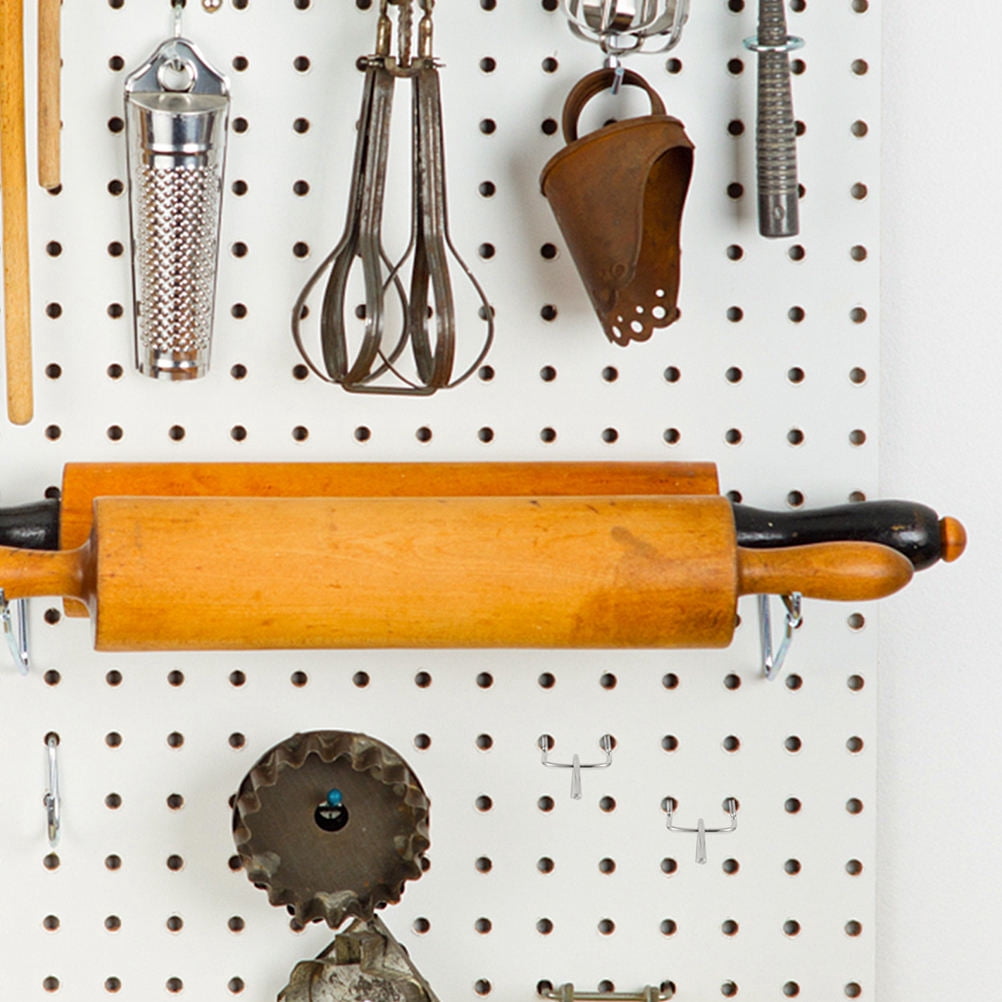 Worgeous Garage Storage Hooks 20Pcs Metal Pegboard Tool Hangers Wall Organization 11.8X1.6X1.6in