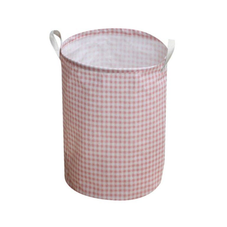 Cotton/linen Canvas Foldable Opening Medium Fabric Laundry Basket Holding  And Arranging Laundry Bucket 35*45CM Metal Basket with Bedroom Storage