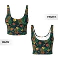 thumbnail image 5 of Fotbe Hawaiian Tribal Mask Pattern Womens' Sports Bra Longline Wirefree Padded with Medium Support Sports Moisture-Wicking Workou Vest,Tank Top-XX-Large, 5 of 7