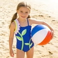 thumbnail image 5 of Shadoumai Girls Swimsuit One Piece Size 6 Scalloped Tankini with Shorts Lightweight Contrasting Trim Ruffle Bathing Suit Adjustable Straps Swimwear with Cover Up Beach Skirt, 5 of 7