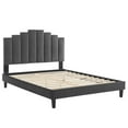 thumbnail image 3 of Modway Elise Twin Performance Velvet Platform Bed in Charcoal, 3 of 10