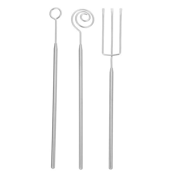 NICEXMAS Baking Supplies Dipping Fork Silver 3Pcs 7.9Inches