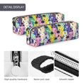 thumbnail image 4 of Fotbe Llamas Colorful Pattern Leather Pencil Case, Pencil Pouch with Durable Zipper, Compact and Stylish Organizer for Stationery, Art Supplies, Travel Essentials, 4 of 7