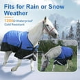 thumbnail image 4 of NAIZEA Horse Blanket for Real Horses, Waterproof Stable Horse Turnout Blanket for Winter, Durable and Warm Horse Cooler Horse Cover Horse Coat(75 Inch), 4 of 9