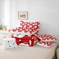 thumbnail image 5 of Ensemble de Literie de Noël Gnome 7 Pcs pour Lit Complet, Ensemble de Literie Père Noël Dessin Animé, Mignon Nain Père Noël Kawaii Chapeau de Père Noël Flocon de Neige avec Couette, Décorations de Noël Rouges, 5 of 5