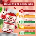 thumbnail image 3 of Suplemento de gomitas de hierro ZHPHK Iron 65 mg con 250 mg de vitamina C, 3 of 8