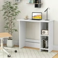 thumbnail image 2 of Costway Writing Desk with Adjustable Shelf, White, 2 of 10