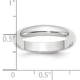 thumbnail image 2 of Platine 4mm Demi-Rond Bague de Mariage Taille 10,5 Classique Dôme, 2 of 7