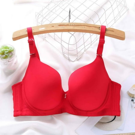 Txenfivo Women s Full Coverage Smoothing Supportive Bras Underwire Plunge Padded Comfortable Smoothing T-Shirt Bra with Adjustable Spaghetti Strap  34B-44C