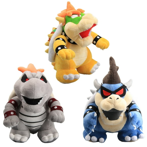 uiuoutoy King Bowser & & Dry Bowser & Dark Bowser Plush 10'' Set of 3 pcs