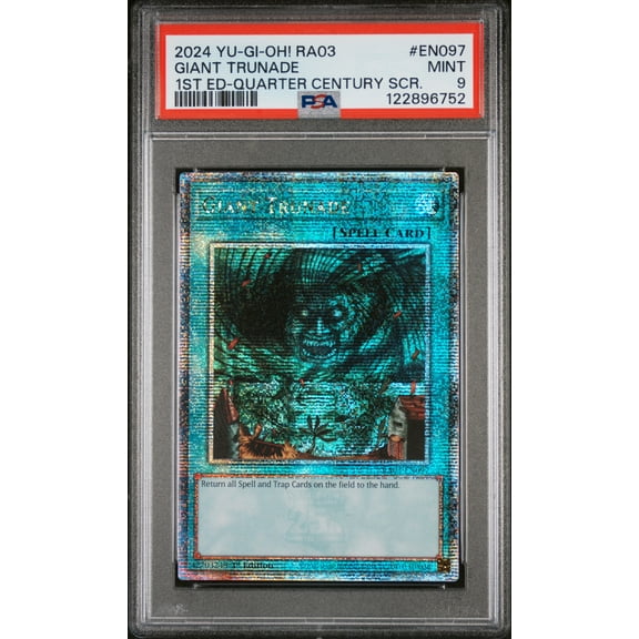 2024 Yu-Gi-Oh! RA03 Quarter Century SCR Giant Trunade #EN097 1st Ed PSA 9