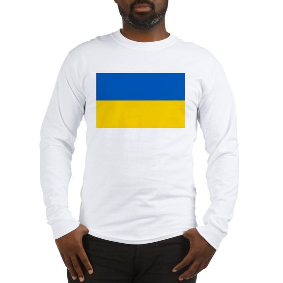 CafePress - Flag Of Ukraine Long Sleeve T Shirt - Unisex Cotton Long Sleeve T-Shirt