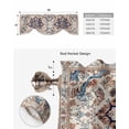 thumbnail image 5 of Tie Up Valance Curtain for Kitchen,Mid Century Bohemia Retro Flower Rod Pocket Short Curtains Adjustable Tie-Up Shade Valances,Terracotta Aesthetic Window Treatment for Bathroom Living Room Bedroom, 5 of 8