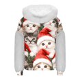thumbnail image 6 of Craaazy Women's Christmas Hooded Sweatshirt Oversized Warm Long Sleeve Tops Gifts, 6 of 9