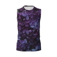 thumbnail image 6 of Lsque Lilac Print Men's Cotton Blend Sleeveless Muscle Shirts (S-3XL)- Moisture Wicking, Odor Protection, UPF 30+,XX-Large, 6 of 8