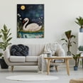thumbnail image 3 of Stupell Industries Sleeping Swan Night Sky Animals & Insects Painting Gallery Wrapped Canvas Art Print Wall Art, 36 x 48, 3 of 8