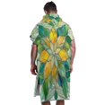 thumbnail image 6 of Hooded Beach Towel Adult Bath Poncho Towels Soft Absorbent Quick Dry for Surf Swim Pool Men Women Teens Abstract Yellow Green Floral Stained Glass, 6 of 7