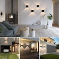 thumbnail image 4 of (4 pzs) AVEDISANTE Lampara Exterior Pared, 12W Impermeable IP65, &Aacute;ngulo de haz Ajustable Hacia Arriba y Hacia abajo, Luz Exterior Pared, Lamparas Para Exterior de Casas pared, Dormitorio, P, 4 of 7