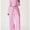 Pink, variant on Women Ballet Wrap Tops Sets Athletic Pilates Tie Front Long Sleeve Shirt Sets Yoga Cross V Neck Fairy Blouse Sets