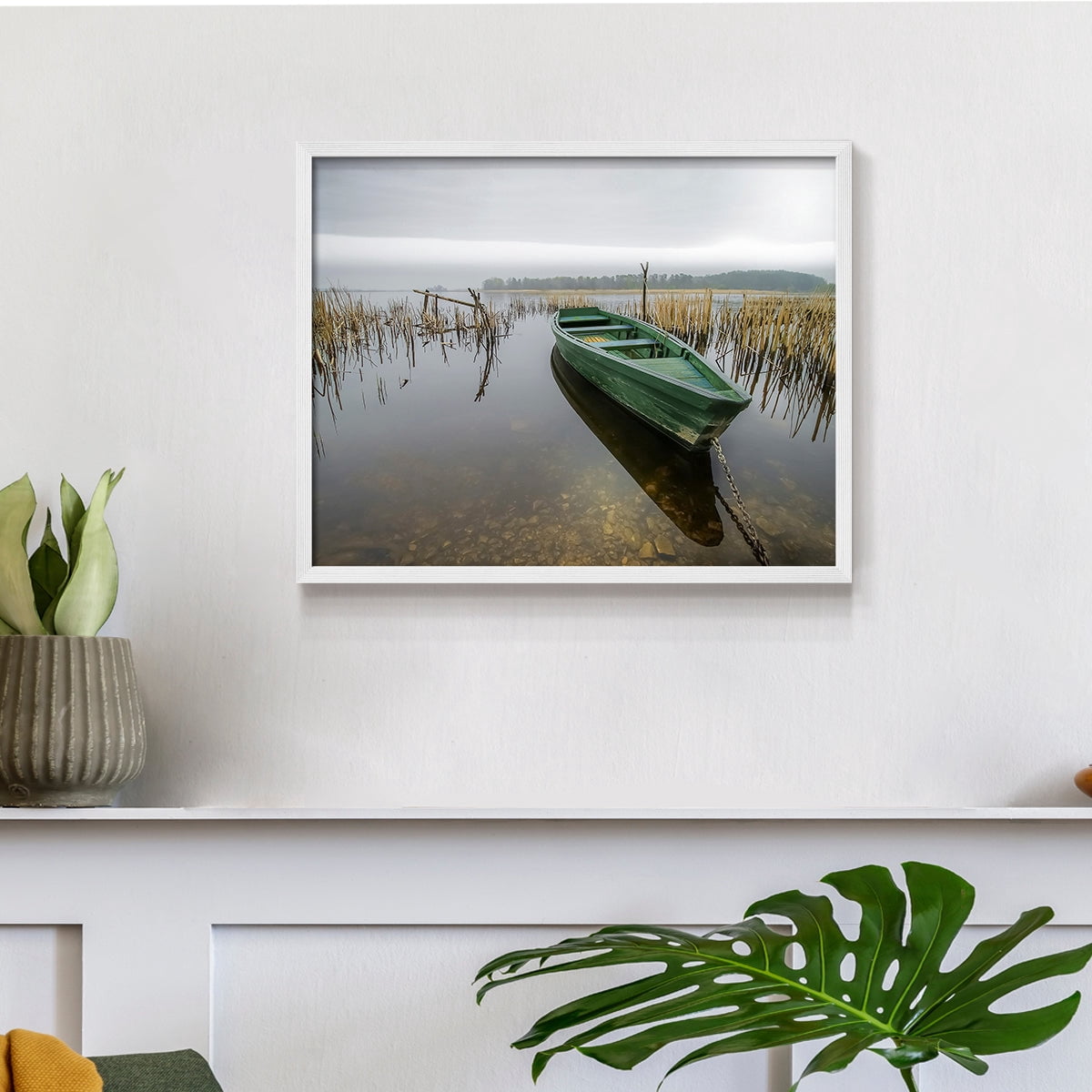Green One by Mike Calascibetta - Restickable Framed Giclée Print