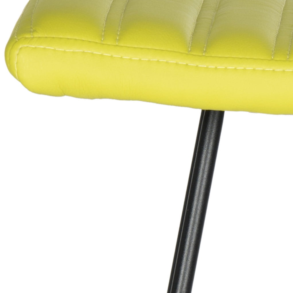 SAFAVIEH Akito 30"H Mid-Century Bar Stool, Green/Black, Set of 2