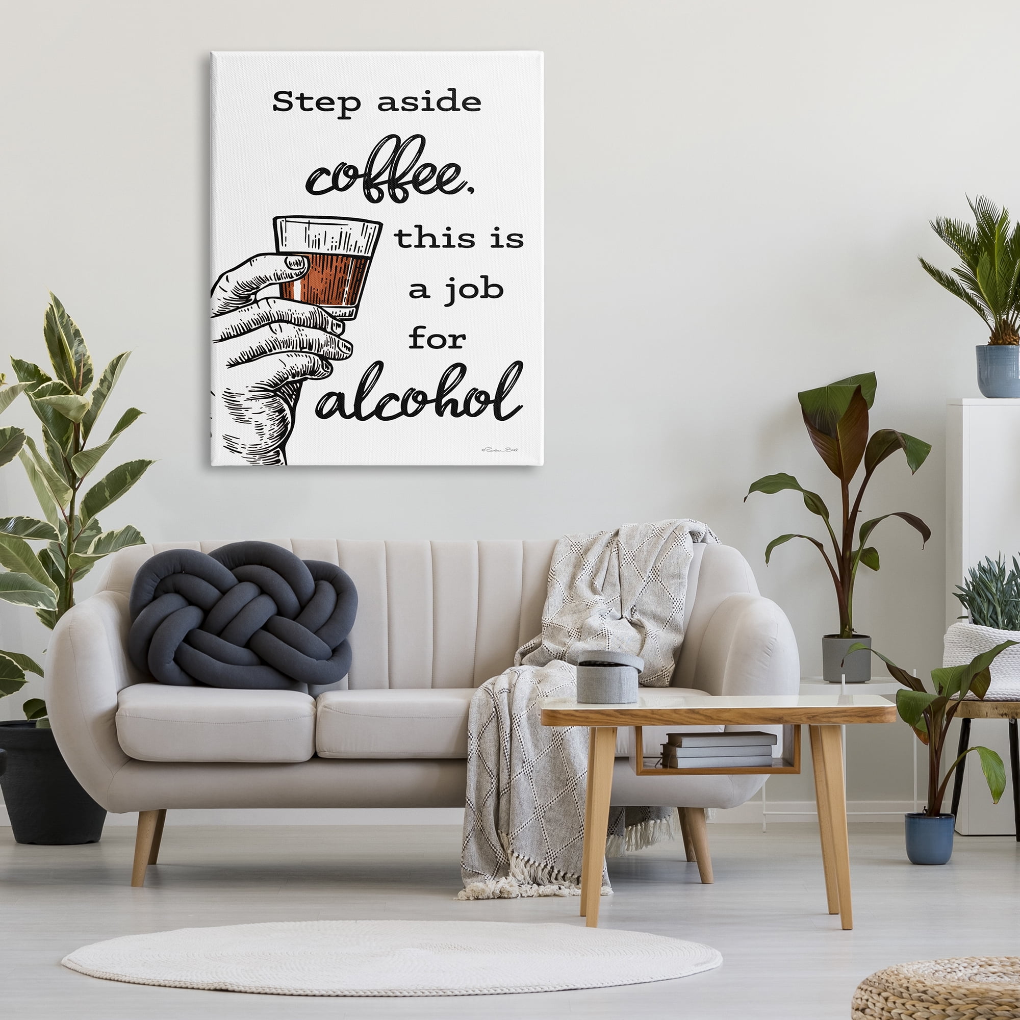 Stupell Industries Step Aside Coffee Funny Food & Beverage Painting Gallery Wrapped Canvas Art Print Wall Art, 36 x 48