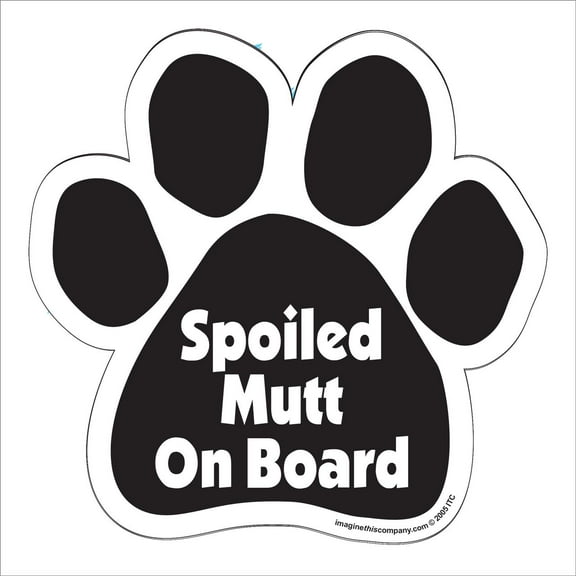 Spoiled Mutt On Board Paw Magnet