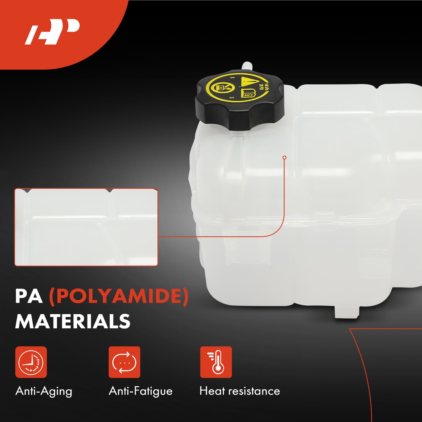 A-Premium Engine Coolant Reservoir Expansion Tank with Cap 20PSI Compatible with Chevrolet Cruze 2011-2016 Orlando 2012-2014 Buick Verano 2012-2017