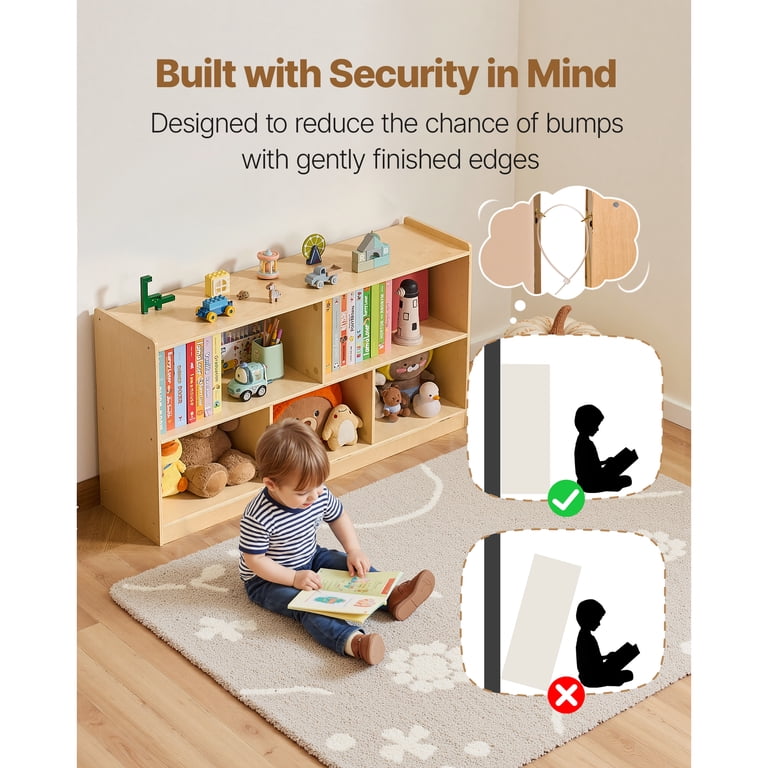 KFFKFF Montessori Bookshelf, 45-Inch Wide Storage Cabinet photo 5