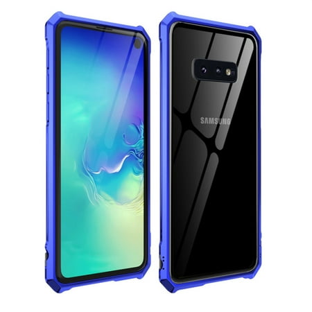 Galaxy S10 Lite Case, Allytech Slim Fit 2 in 1 9H Tempered Glass Back Cover + Metal Aluminum Bumper (No Signal Reduce) Shockproof Protective Case for Samsung Galaxy S10 Lite 5.8 inch 2019,