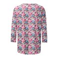 thumbnail image 5 of Meichang Blouse de Noël Manches 3/4 pour Femmes Tendance Graphique Décontractée Col Rond Coupe Ample Blouses en Solde Cadeaux de Noël, 5 of 5