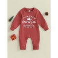 thumbnail image 2 of Hirigin Newborn Baby Boy Girl Christmas Outfit Long Sleeve Letter Tree Print Romper 0 3 6 12 18 Months Fall Winter Jumpsuit, 2 of 8