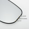thumbnail image 4 of Reemplazo de vidrio del espejo retrovisor derecho del lado del pasajero, calefaccionado, vidrio blanco con respaldo, adecuado para Honda JAZZ, 4 of 6