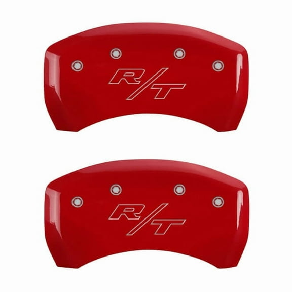 MGP Caliper Covers 12162SCHRRD Charger Front/RT Rear Red Powder Coat Set of 4 Fits select: 2016-2019 DODGE CHARGER SXT, 2012-2019 DODGE CHALLENGER SXT