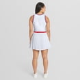 thumbnail image 2 of Women's WEAR by Erin Andrews White Philadelphia Phillies Zip-Front Pleated Tri-Blend Scoop Neck Tank Dress, 2 of 4