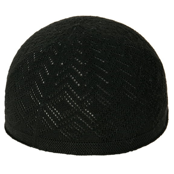 Yauxim Knitted Hat Hollow out Knit Kufi for Adult Teens Muslims Breathable Casual Hat Handmade Hollow out Pray Keep Traditional Pray Hat