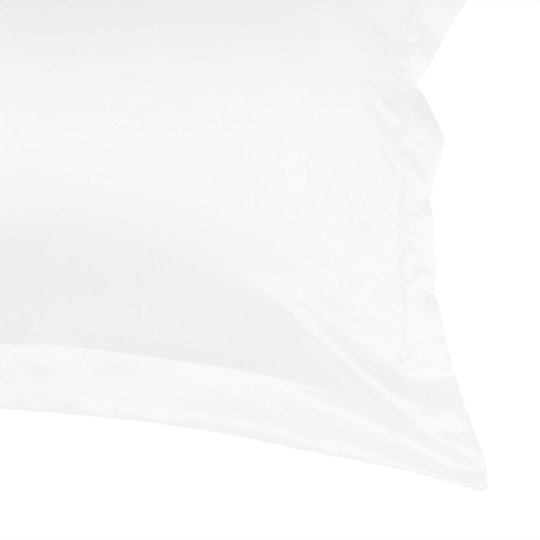 Unique Bargains 2-Pack Satin Silk Envelope Closure Pillow Shams White European