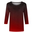 thumbnail image 5 of Trendy Tops for Women 2024 Fashion Tees Casual Crewneck 3 4 Sleeve Loose T Shirt Ladies Tops Blouses Shirts, 5 of 6
